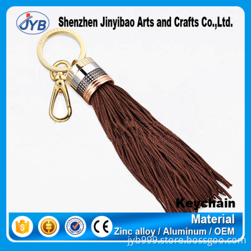 fashion design hot sale floating tassel leather keyring